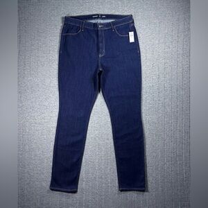Old Navy High Rise Straight Leg Jeans Women’s Size 16 Long Blue Dark Wash NWT